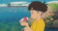 Sosuke finding Ponyo.