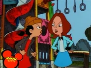 Ashley Quinlan and Spinelli arguing.