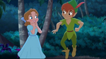 Wendy and Peter Pan reunited