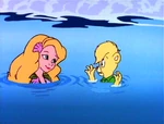 Aquarianne rescuing Sunni from drowning.