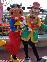 Clarabelle with Horace at one of the Disney Parks