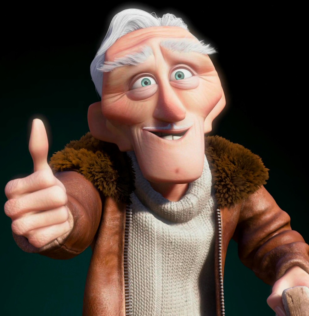 old man cartoon character disney