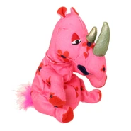A plush toy of a rhinoceros