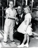Walt with the first two guests of Disneyland