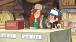 Dipper and Wendy holding money