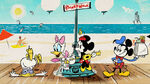 Daisy and Minnie getting grossed out by Donald's nudity.