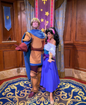 Esmeralda and Phoebus in Princess Fairytale Hall at Walt Disney World