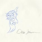 Drawing of Chief signed by Ollie Johnston