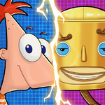Carl the Robot in the Disney Heroes: Battle Mode icon, with Phineas Flynn.