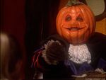 Pumpkin headed man
