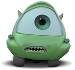 Mike as a car in Cars