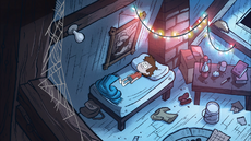 S1e5 dipper lying awake on bed