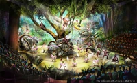 Concept Art for Tarzan: Call of the Jungle at Shanghai Disneyland