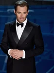 Chris Pine speaks onstage at the 87th annual Academy Awards in February 2015.