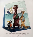 Concept art of a crow, bear, and cougar for America Sings by Marc Davis.jpg (4.91 MB) Early planned concept art of "Down went Mcginty to the bottom of the Sea", "Rocked in the Cradle of the Deep", and "Asleep in the Deep" by Marc Davis.