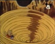 Pooh and Piglet are caught in a honey whirlpool.