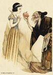 Snow White confronted by the hag, by Gustaf Tenggren.