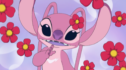 Stitch! - Foxy Beige - Angel with red flowers