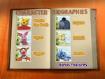 The Character Biographies menu
