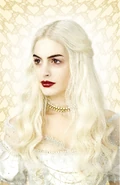 De Witte Koningin in Alice in Wonderland