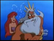 "Your fate is looming large" Ariel was scared, King Triton was very angry and Sebastian was hiding on Triton's shoulder