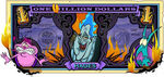 Hades's One Villain dollar bill