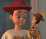 Andy con Woody.