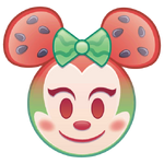 Watermelon Minnie emoji for Disney Emoji Blitz