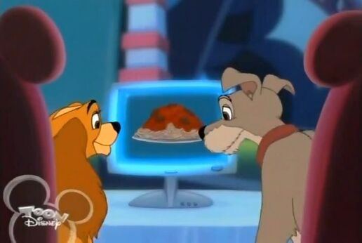 Lady and Tramp order spaghetti