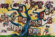 Carpi's Duck family tree, with both versions of Grandpa Duck included.