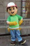 Manny as a theme park character