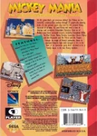 Back cover for Sega Genesis version