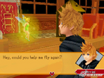 Roxas talking to Tinker Bell aboard Captain Hook's ship