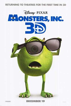 Monsters Inc 3D Poster