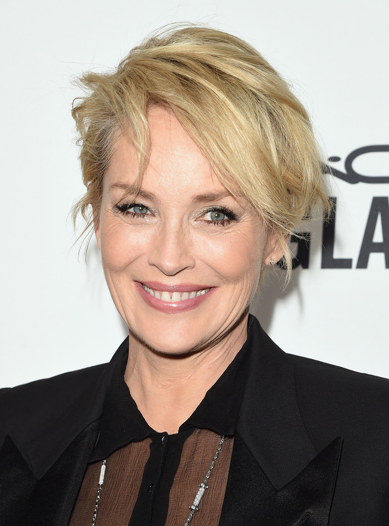 Sharon Stone unveiled her new pixie crop this weekend