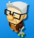 Carl Fredricksen como ciudadano en Disney INFINITY 2.0: Marvel Super Heroes.