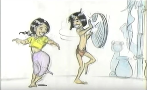 Disney's The Jungle Book 2 - Storyboard with Mowgli and Shanti - I've Got You Beat