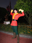 Gaston poses for a photo at the Magic Kingdom.