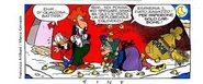 La Befana (after be mistaken for Magica) in a 2001 single gag page from Topolino, desing by Marco Gervasio