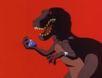 The Fantasia T. rex's cameo in the Bonkers episode "Cartoon Cornered"