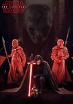 Kylo, Snoke and guards in the throne room
