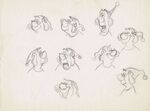 Smee facial sketches by Ollie Johnston