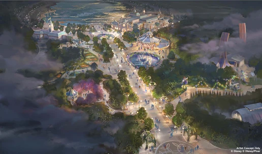Adventure Way Promenade at Disney Adventure World Concept Art