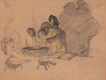 Concept artwork of the Witch and the raven by a Disney Studio Artist.