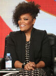 Yvette Nicole Brown speaks at The Odd Couple panel at the 2015 Winter TCA Tour.