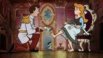 Just as Prince Charming was about to put the glass slipper on Cinderella’s foot, Mickey breaks through the glass.