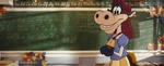 a school teacher resembling Clarabelle Cow.