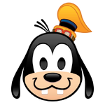 Captain Goofy's emoji for Disney Emoji Blitz.