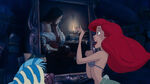 Ariel exploring the painting "The Penitent Magdalen with the Smoking Flame" by Georges de la Tour