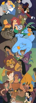 Robin Hood (arriba) amontonado con otros Dibus.